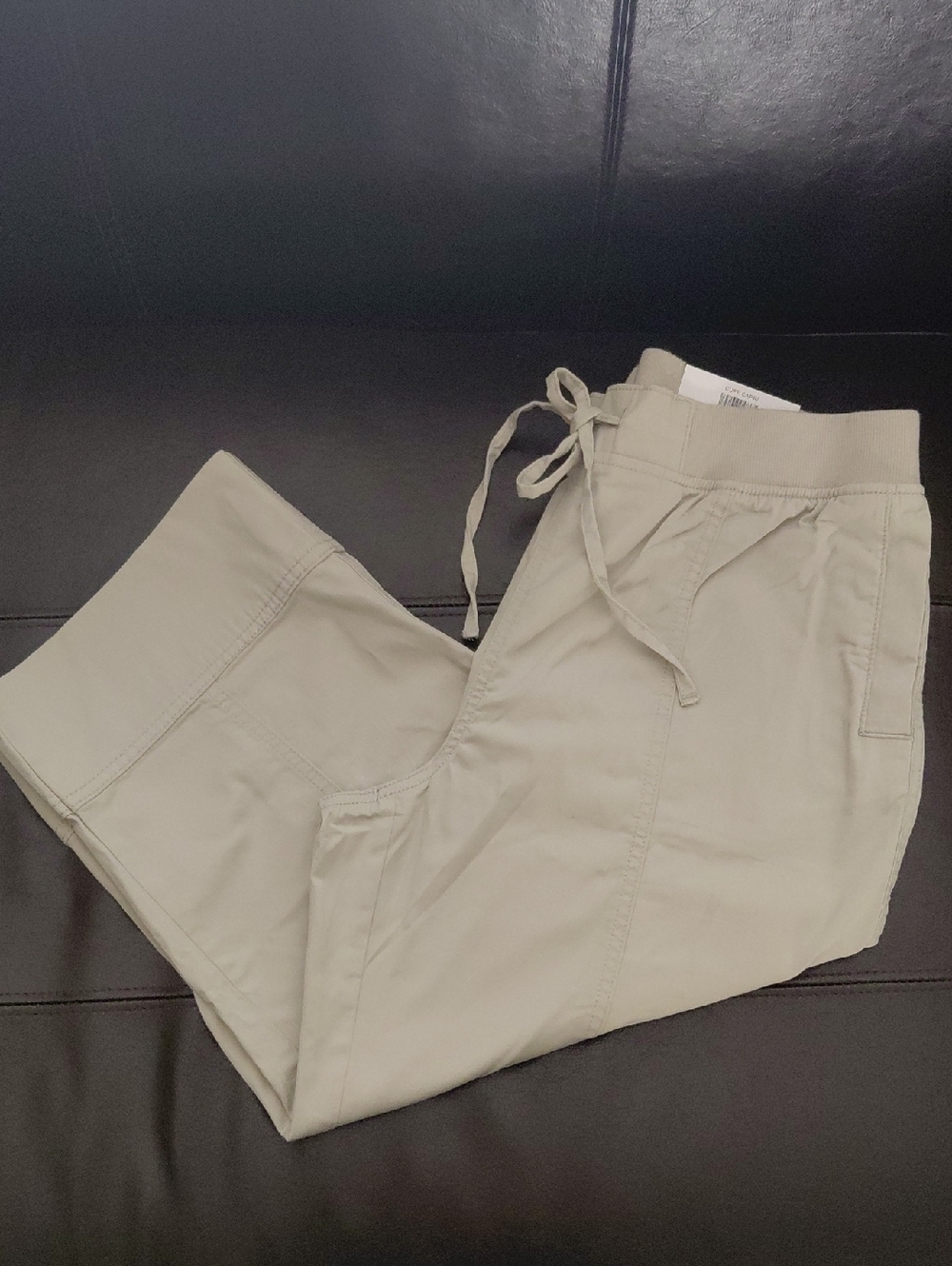 Style & Co. Women's Drawstring Capris in Beige